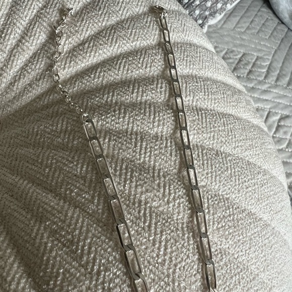 Simons - Silver Cable Chain Choker - Picture 2 of 6